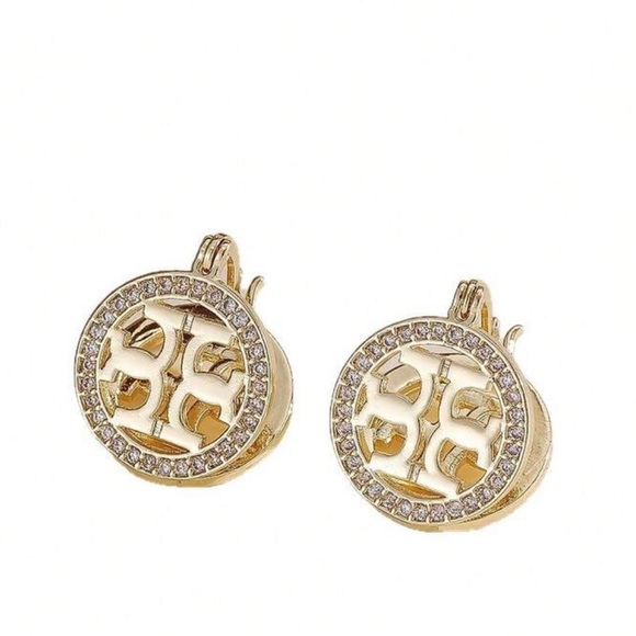 Tory Burch Gold and Silver Crystal Earrings - Picture 2 of 2